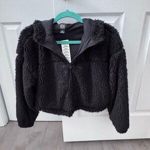 BDG girls Cozy Black Sherpa Jacket
